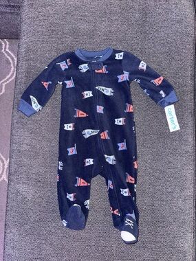 Carter's Navy Flag Print 2 way zip One-Piece